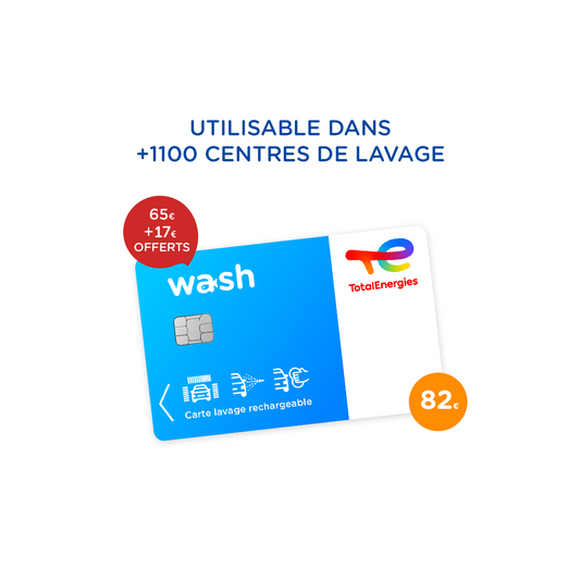 Carte de lavage Wash 65€